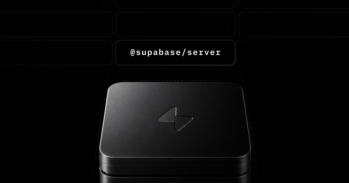 Introducing @supabase/server