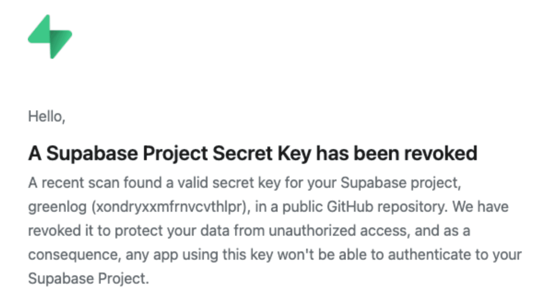 Automatic Key Revocation via GitHub