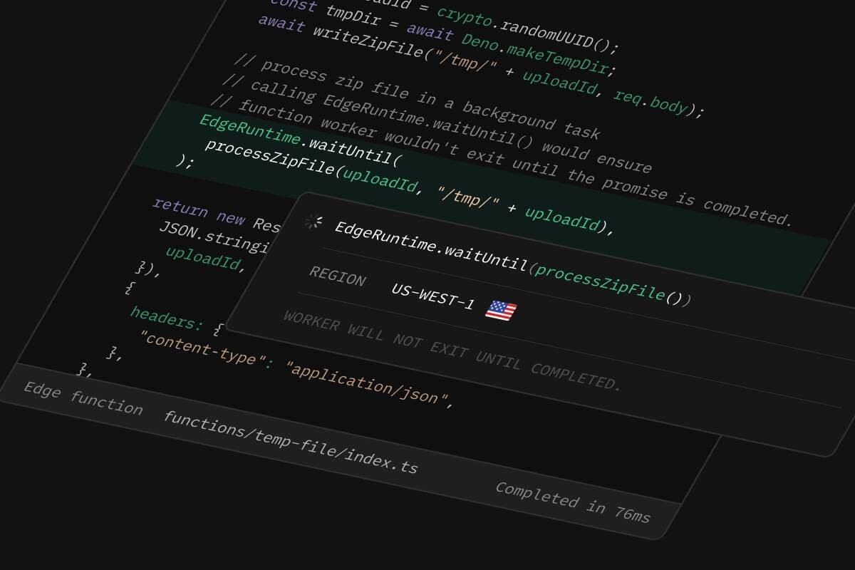 Supabase Edge Functions: Introducing Background Tasks, Ephemeral Storage, and WebSockets thumbnail