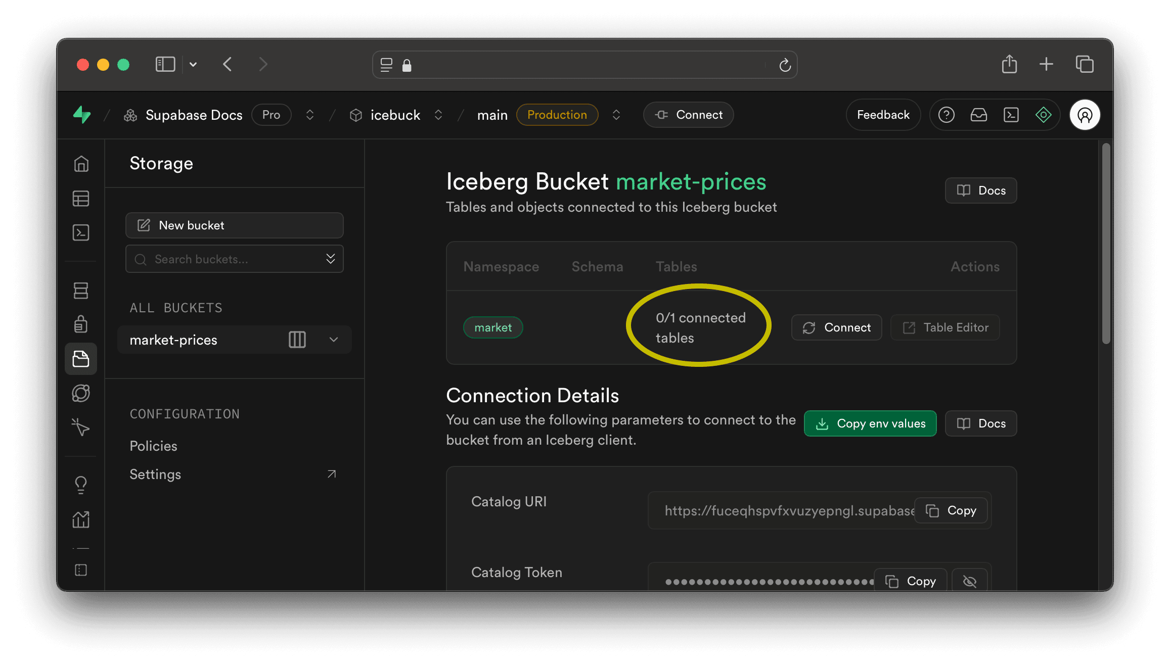 Supabase Analytics Buckets with Iceberg Support
