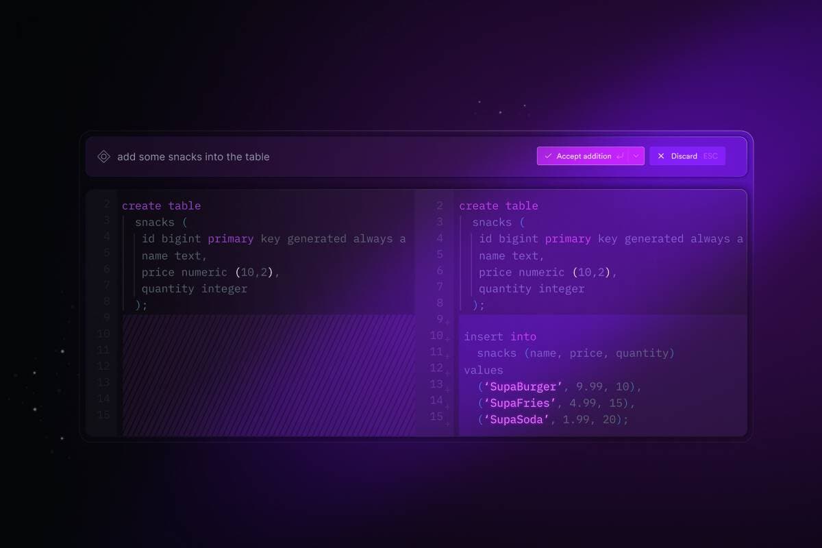 Supabase Studio 3.0: AI SQL Editor, Schema Diagrams, and new Wrappers thumbnail