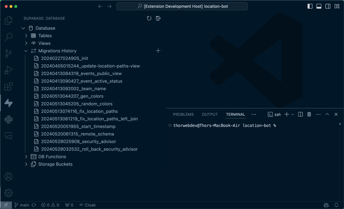 Official Supabase extension for VS Code and GitHub Copilot
