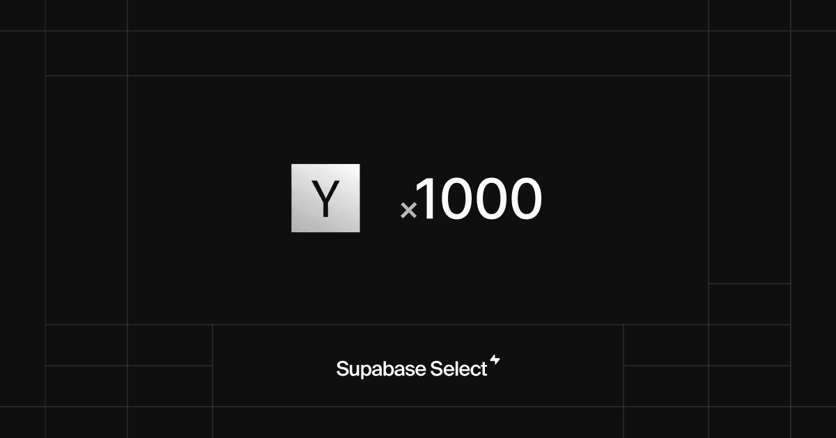 1000 Y Combinator Founders Choose Supabase thumbnail
