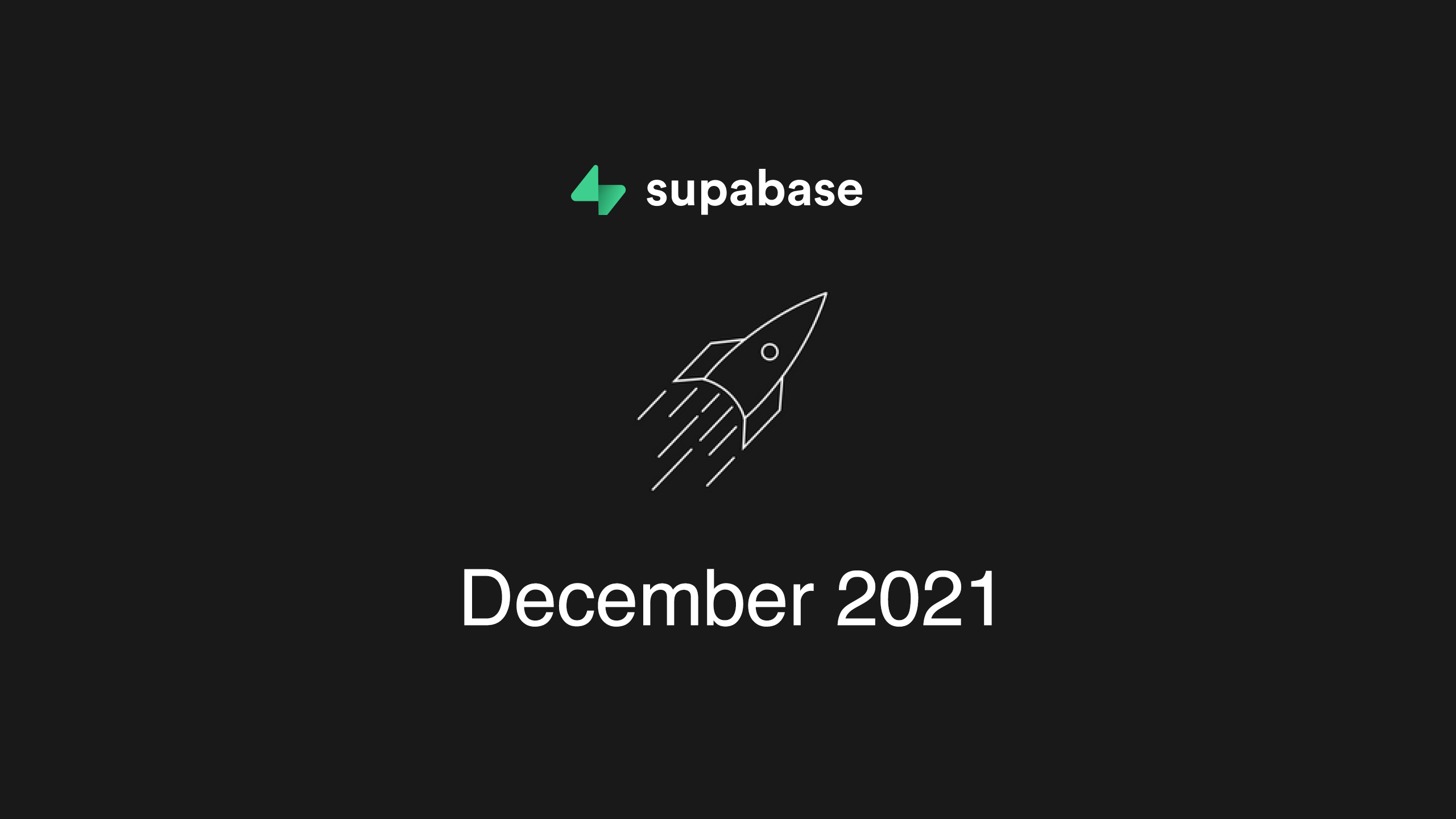 Supabase Beta December 2021