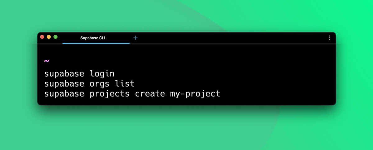Create projects from the Supabase CLI