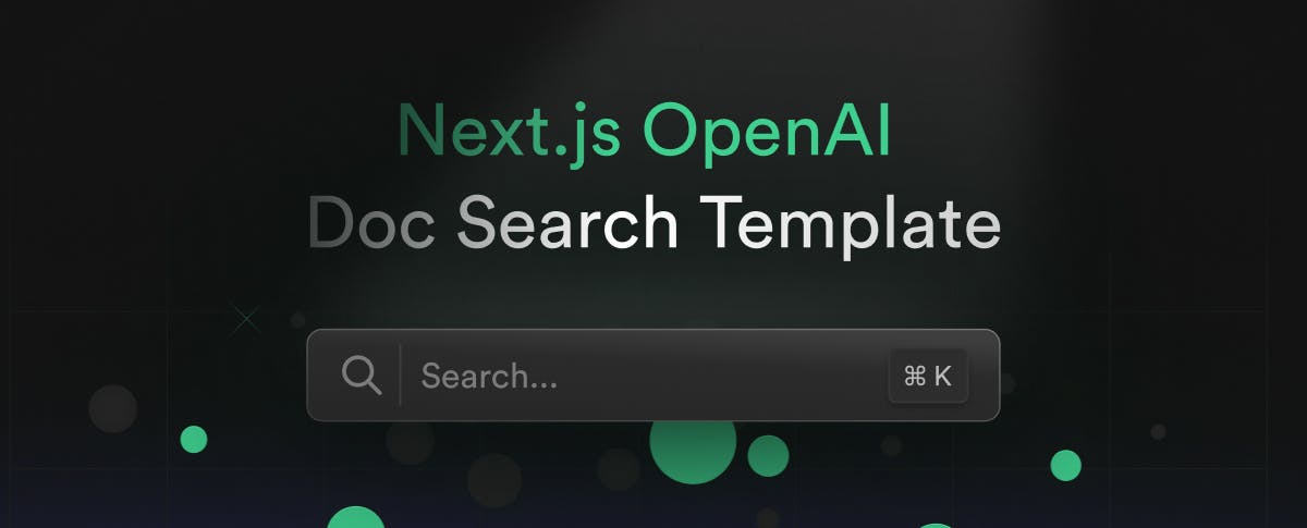 Next.js OpenAI doc search template