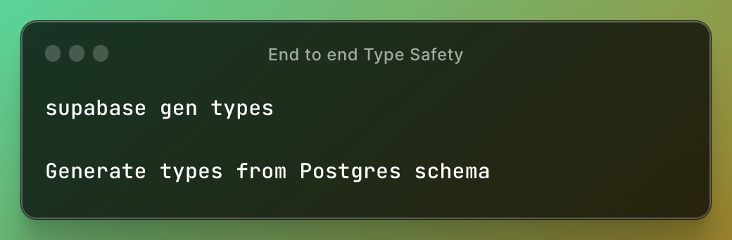 End to end Type Safety