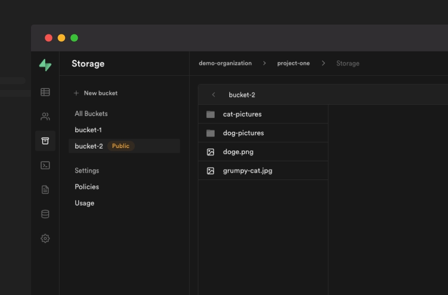 Supabase Storage now in Beta