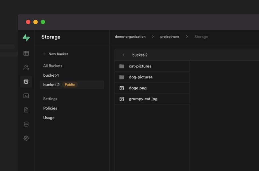 Supabase Storage now in Beta