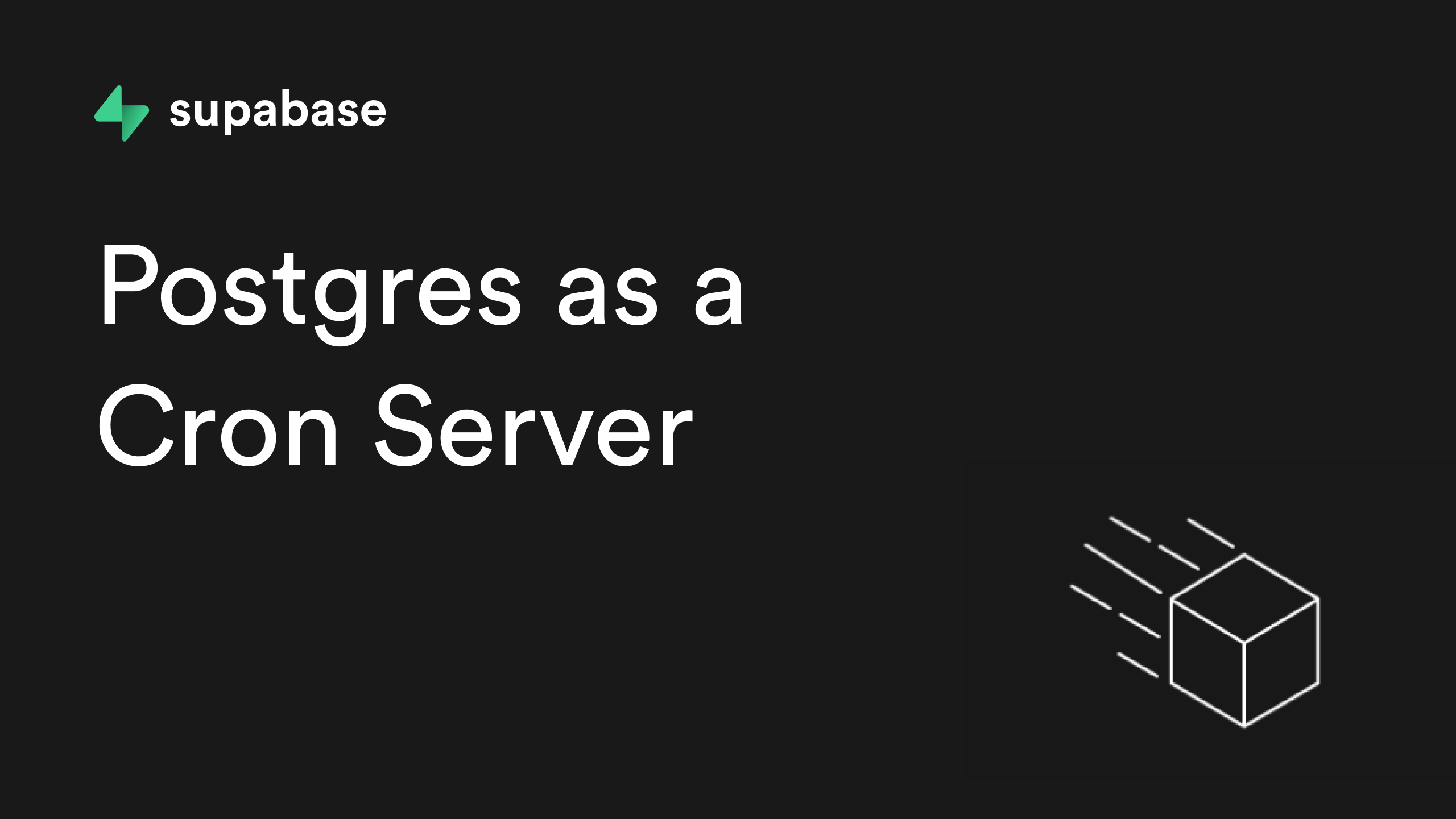 Postgres as a CRON Server