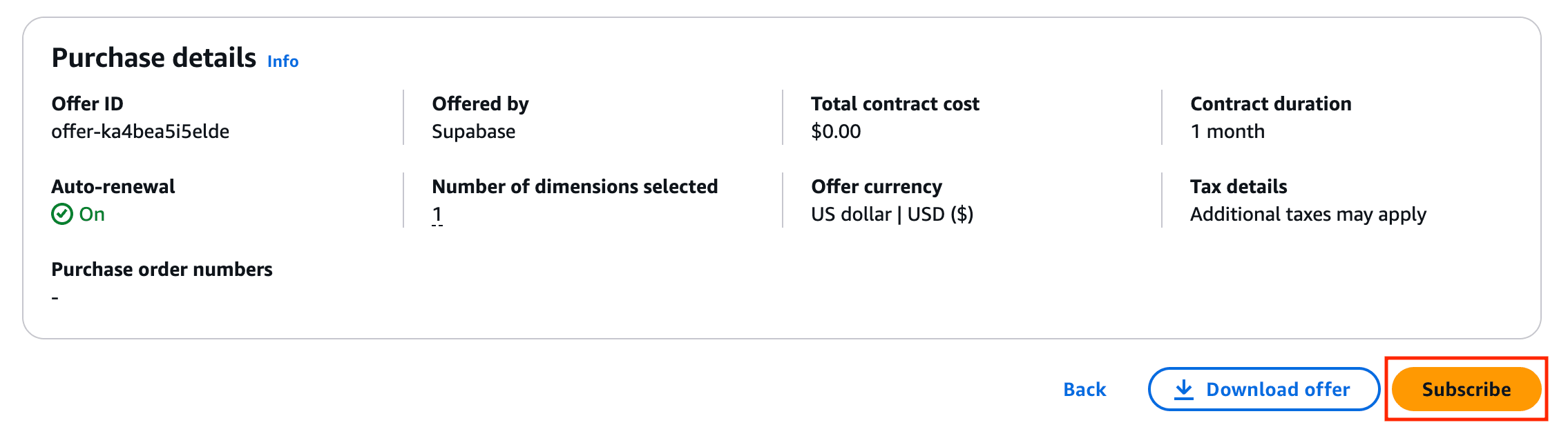 Supabase product subscribe