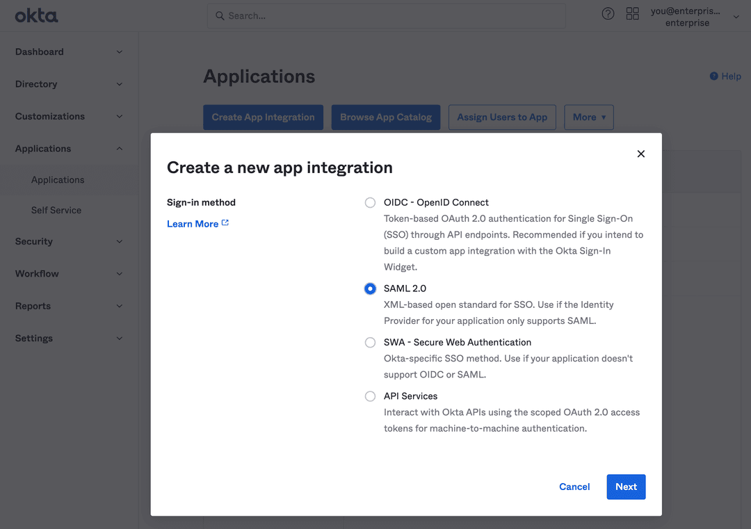Set Up SSO with Okta | Supabase Docs