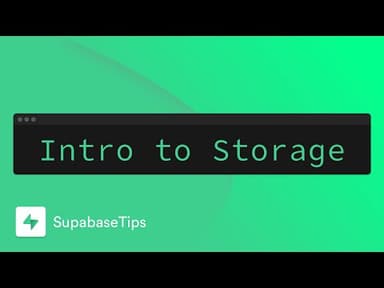Storage Quickstart | Supabase Docs