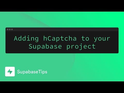 Enable CAPTCHA Protection | Supabase Docs