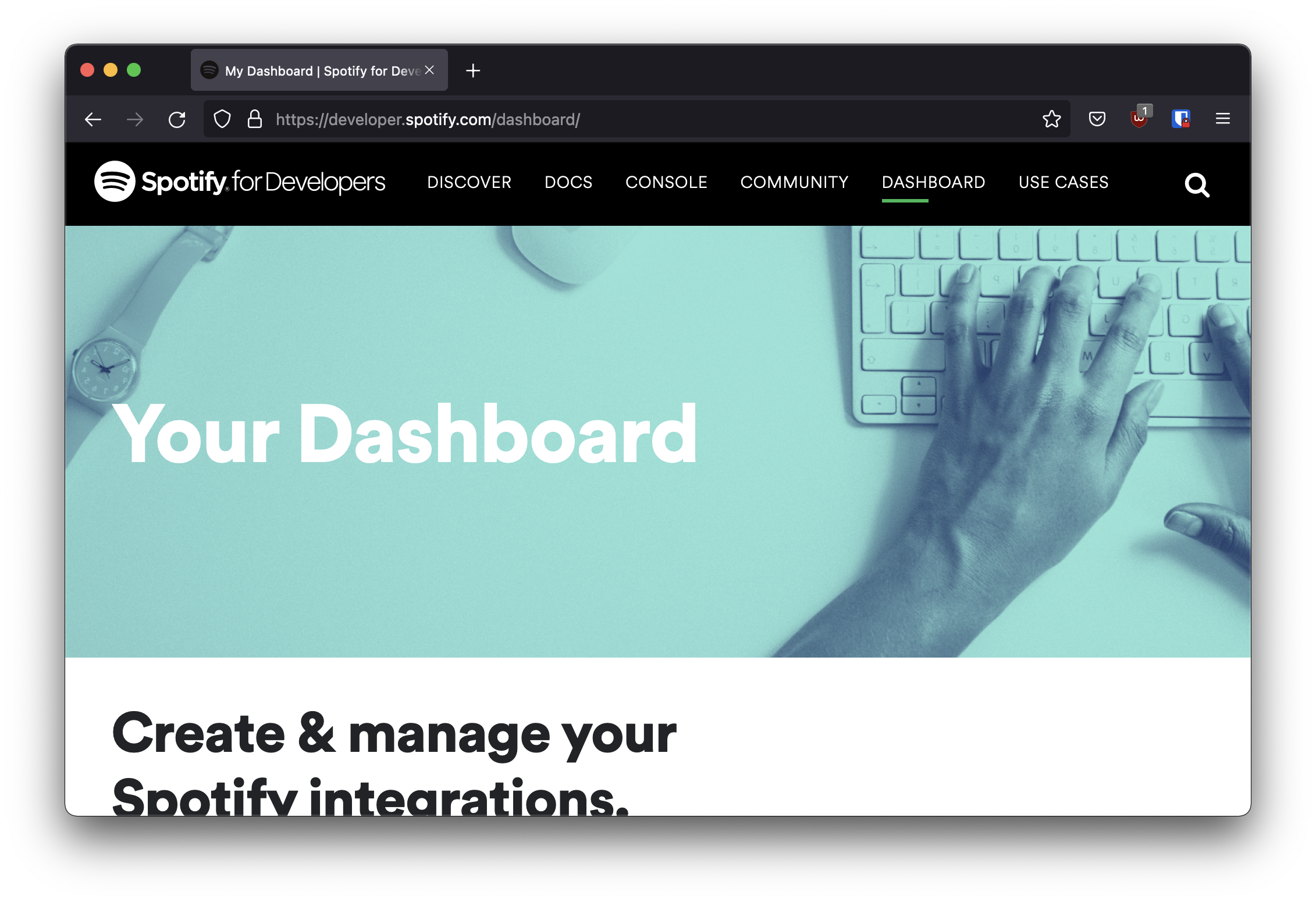 Spotify Developer Portal.