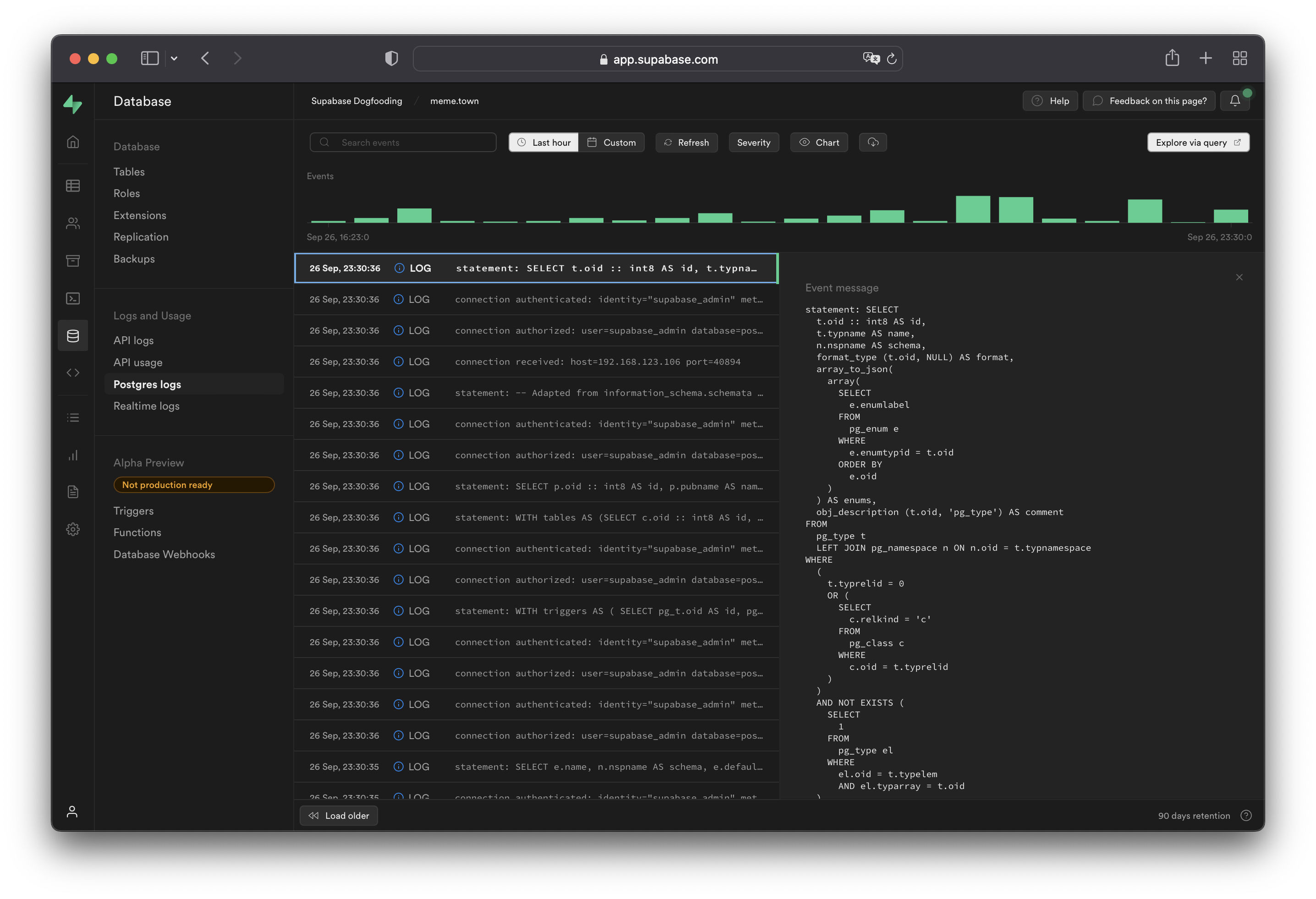 Postgres Logs