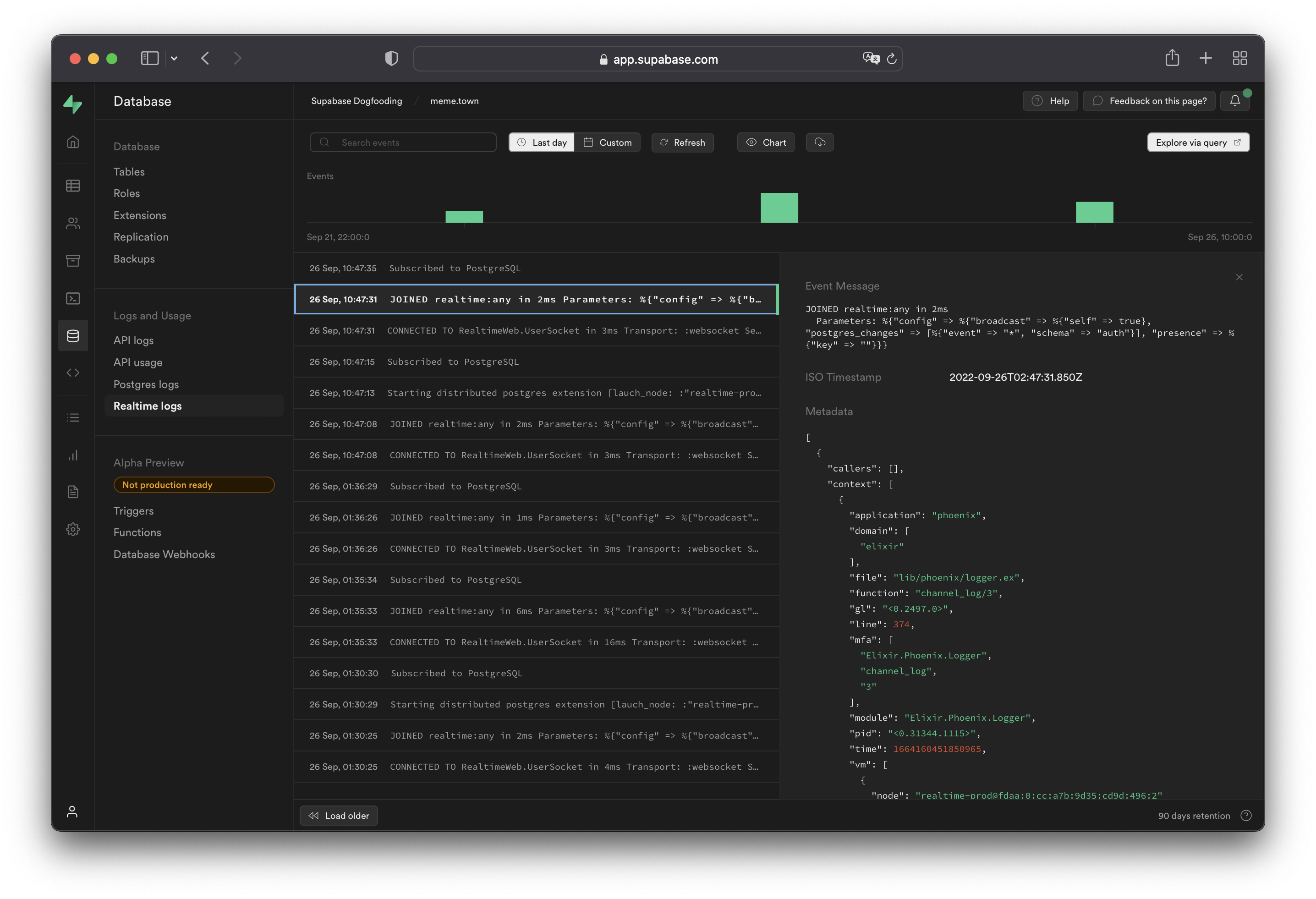 Realtime Logs