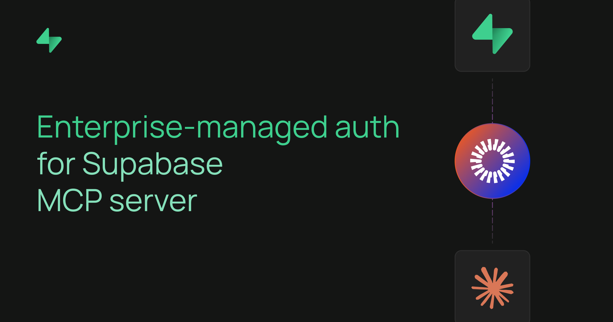 Enterprise-managed auth for the Supabase MCP server