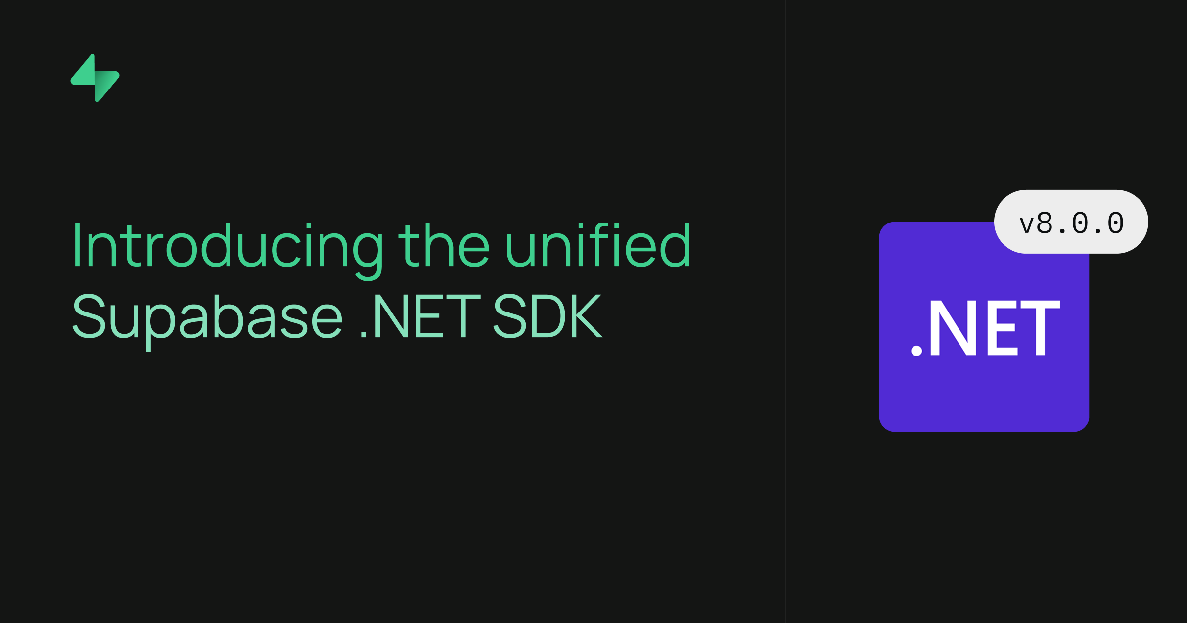 Introducing the unified Supabase .NET SDK