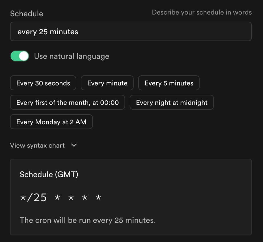 Natural language scheduling