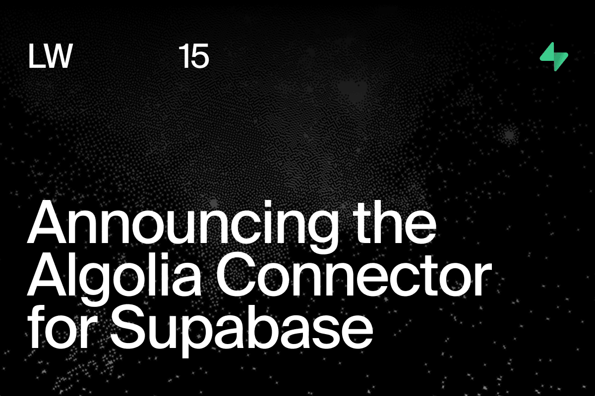 Algolia Supabase 连接器