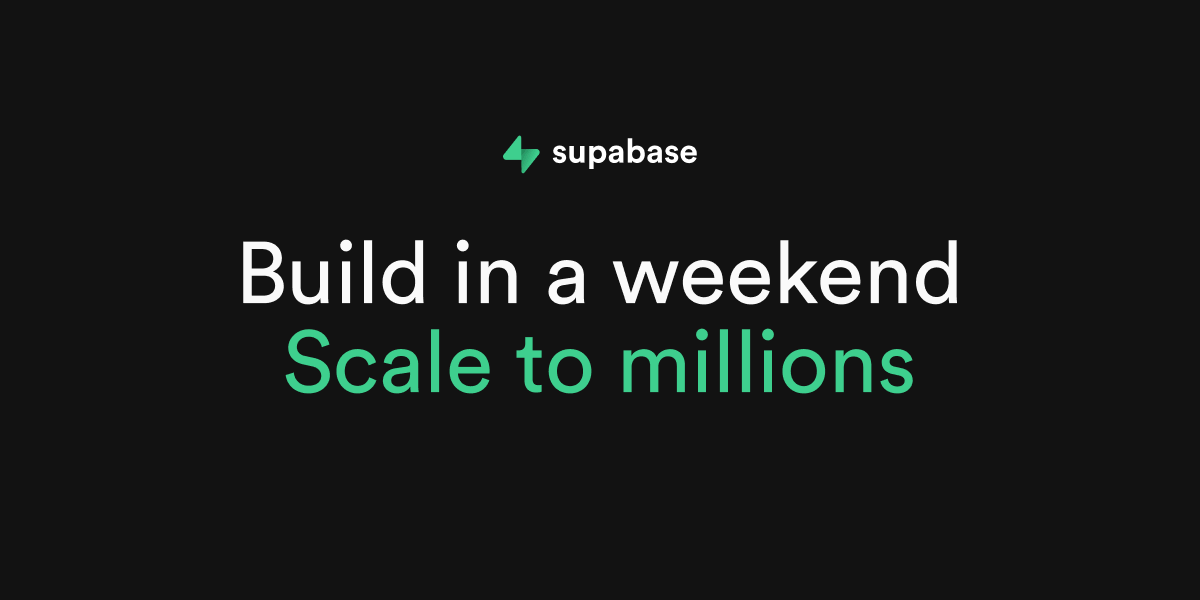 Supabase | The Open Source Firebase Alternative